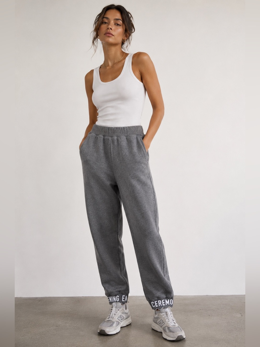 Opening Ceremony Scalloped Hem Grey Sweatpants - XS